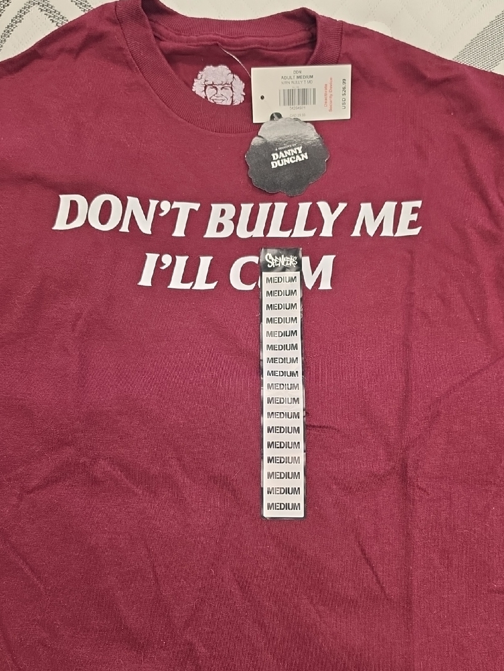 "Don't Bully Me I'll C**m" Graphic Tee - Maroon